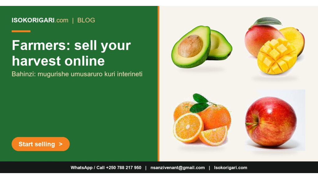 Farmers and Agro-Processors: Sell Produce, Inputs and Processed Foods Online in Rwanda