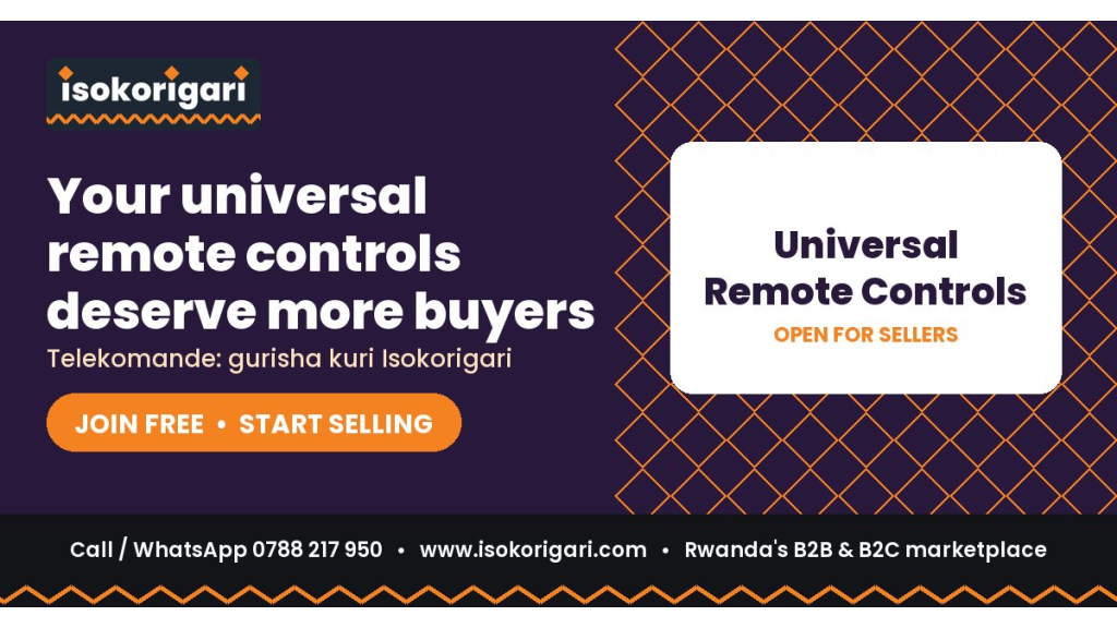 Sell Universal Remote Controls Online in Rwanda: Join Isokorigari for Free