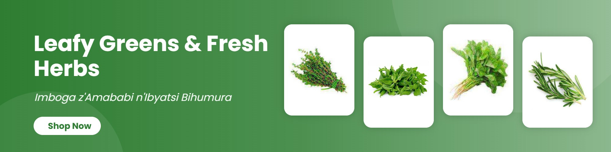 Leafy Greens & Fresh Herbs (Imboga z'Amababi n'Ibyatsi Bihumura)