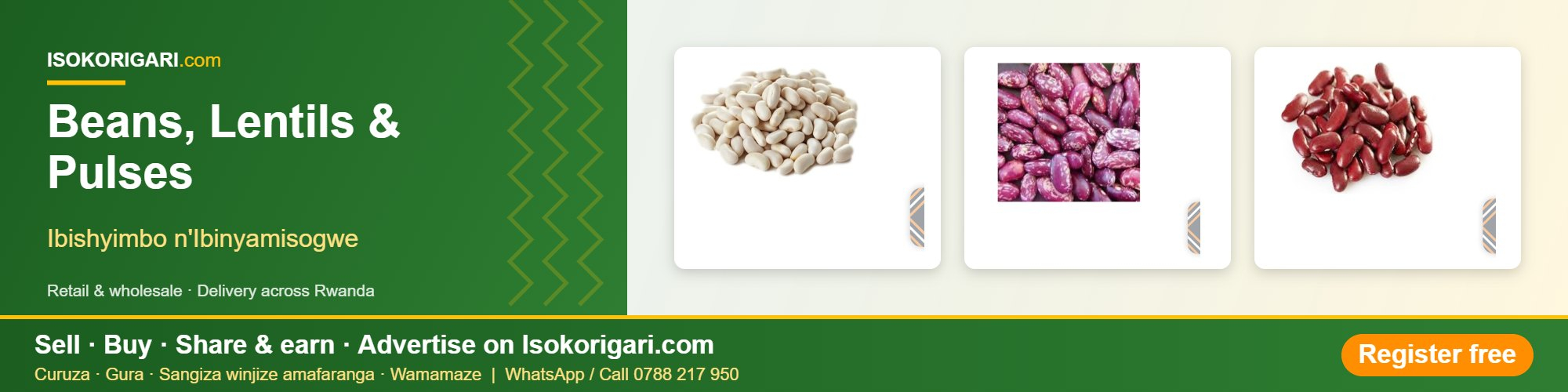 Beans, Lentils & Pulses