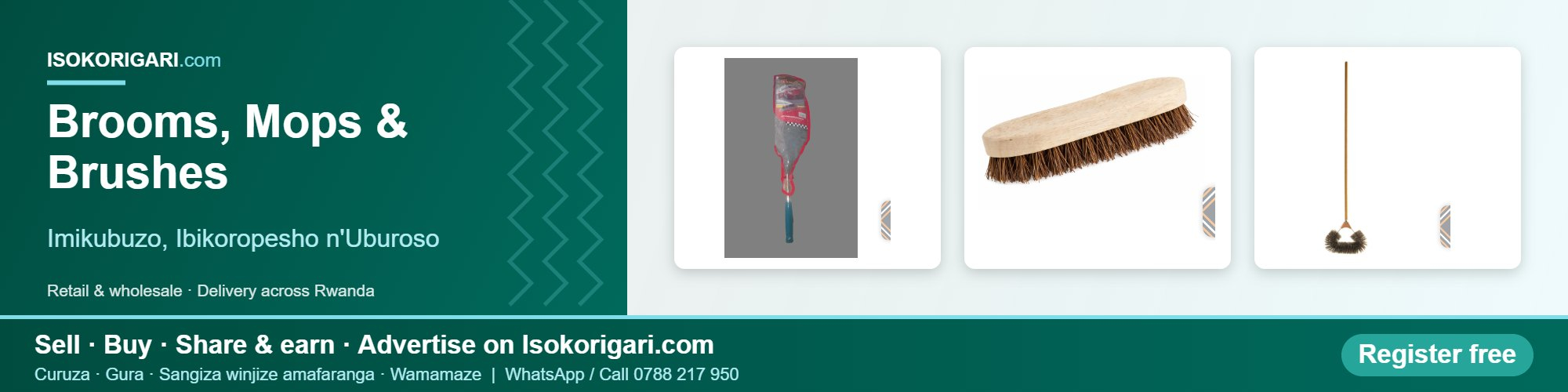 Brooms, Mops & Brushes