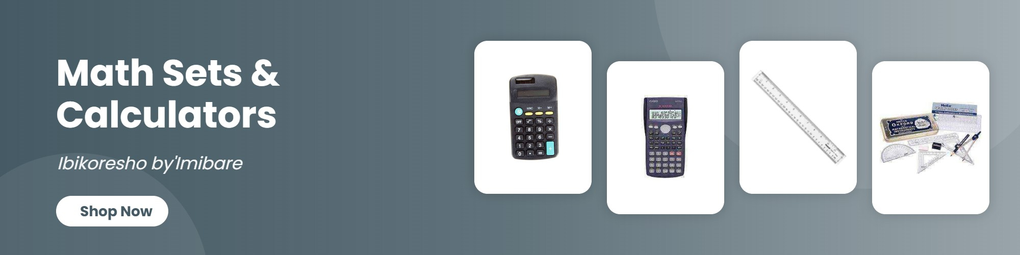 Math Sets & Calculators (Ibikoresho by'Imibare)