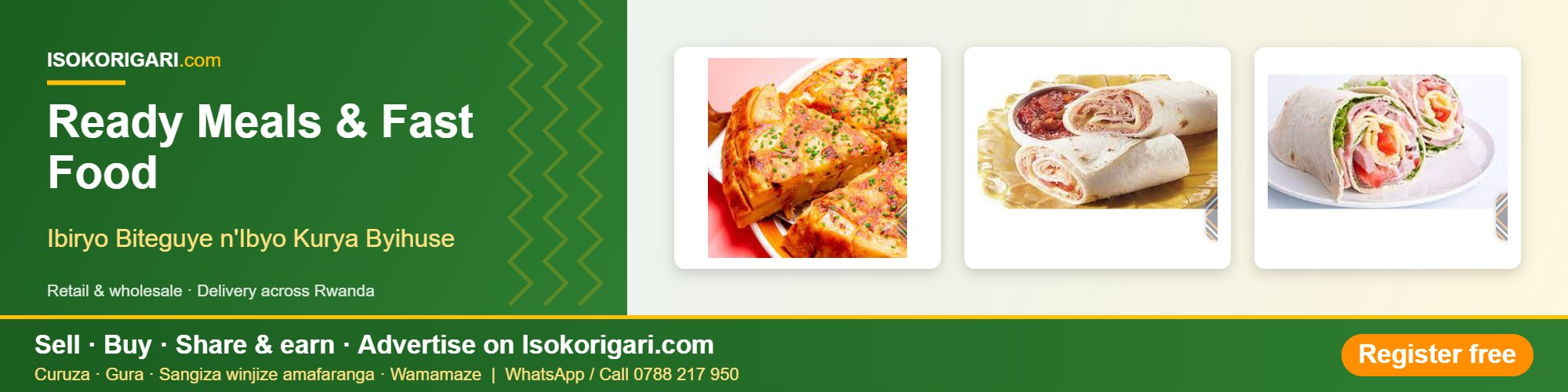 Ready Meals & Fast Food (Ibiryo Biteguye n'Ibyo Kurya Byihuse)