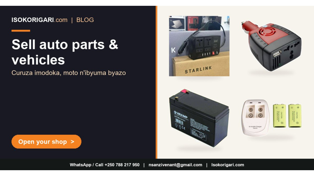 Sell Vehicles, Motorcycles and Auto Parts Online in Rwanda on Isokorigari