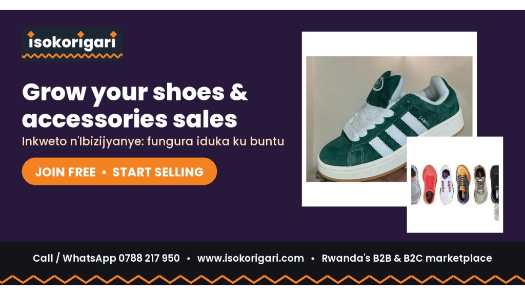 Shoes & Accessories: Sell to All of Rwanda on Isokorigari.com
