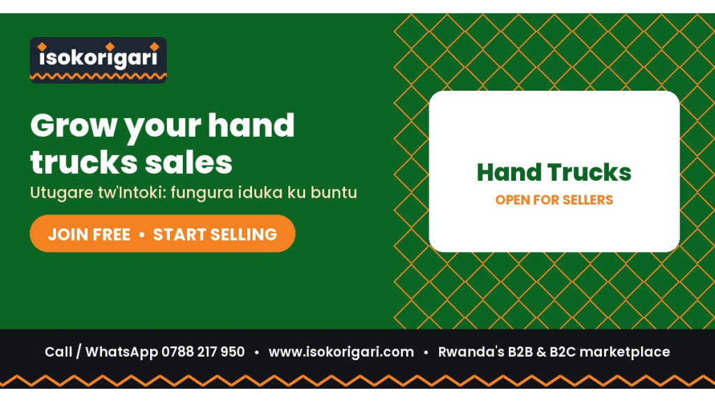 Hand Trucks Sellers: Reach Buyers Across Rwanda on Isokorigari