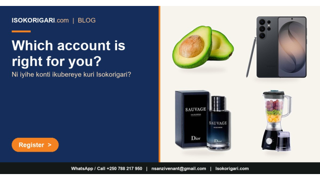 Account Types on Isokorigari: Buyer, Seller, Affiliate, Advertiser and Delivery Staff