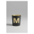 Monogrammed Gold and Black Jar Candle (Letter M) ISO