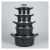 Marble-Pattern Non-Stick Cookware Set with Lids &ndash; Durable Cooking ISO