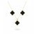 Viennois Gold-Plated Four-Leaf Clover Necklace & Earrings Set with ISO