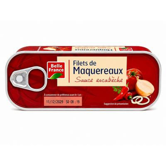 Belle France Mackerel Fillet 169g ISO (Amafi yo mu Kopo)