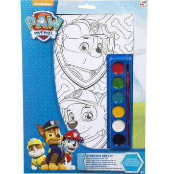 Paw Patrol A4 Poster Art Set ISO (Ibikoresho byo Gushushanya by'Abana)