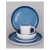 Azure Speckle Reactive Glaze Dinnerware Set/24pieces ISO
