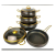 Premium Granite Non-Stick Cookware Set &ndash; Multi-Pot & Pan Set with Gold Handles 5 pcs ISO