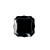Black Square Elegante Line Plate /pc ISO