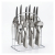 Stainless Steel Cutlery Set with Hanging Rack 24 Pieces ISO
