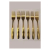 Gold-Colored Stainless Steel Forks set/ 6pcs ISO