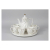 White & Gold Ceramic Teapot and Cup Set with Serving Tray 7pcs ISO
