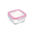 LAV Fresco Glass Food Storage Container &ndash; 100% Airtight & Leak-Proof Pink Lid ISO