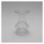 Ribbed Hourglass Clear Glass Vase ISO