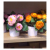Decorative Artificial Flowers in White Pots ISO