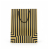 Black and Gold Striped Paper Gift Bag (31 &times; 32 &times; 10 cm) ISO