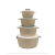 Cream Ribbed Insulated Hot Pot Casserole Set (4) ISO
